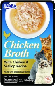 Inaba CHICKEN BROTH Rosół z mięsem z kurczaka i przegrzebkami dla kota 50 gr